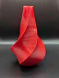 3D Printed Twisted Vase – Red