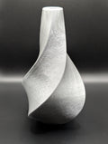 3D Printed Twisted Vase – Gray (Custom Colors Available)