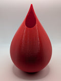 Red 3D Printed Decorative Vase