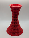 Faceted Red Vase – 3D Printed