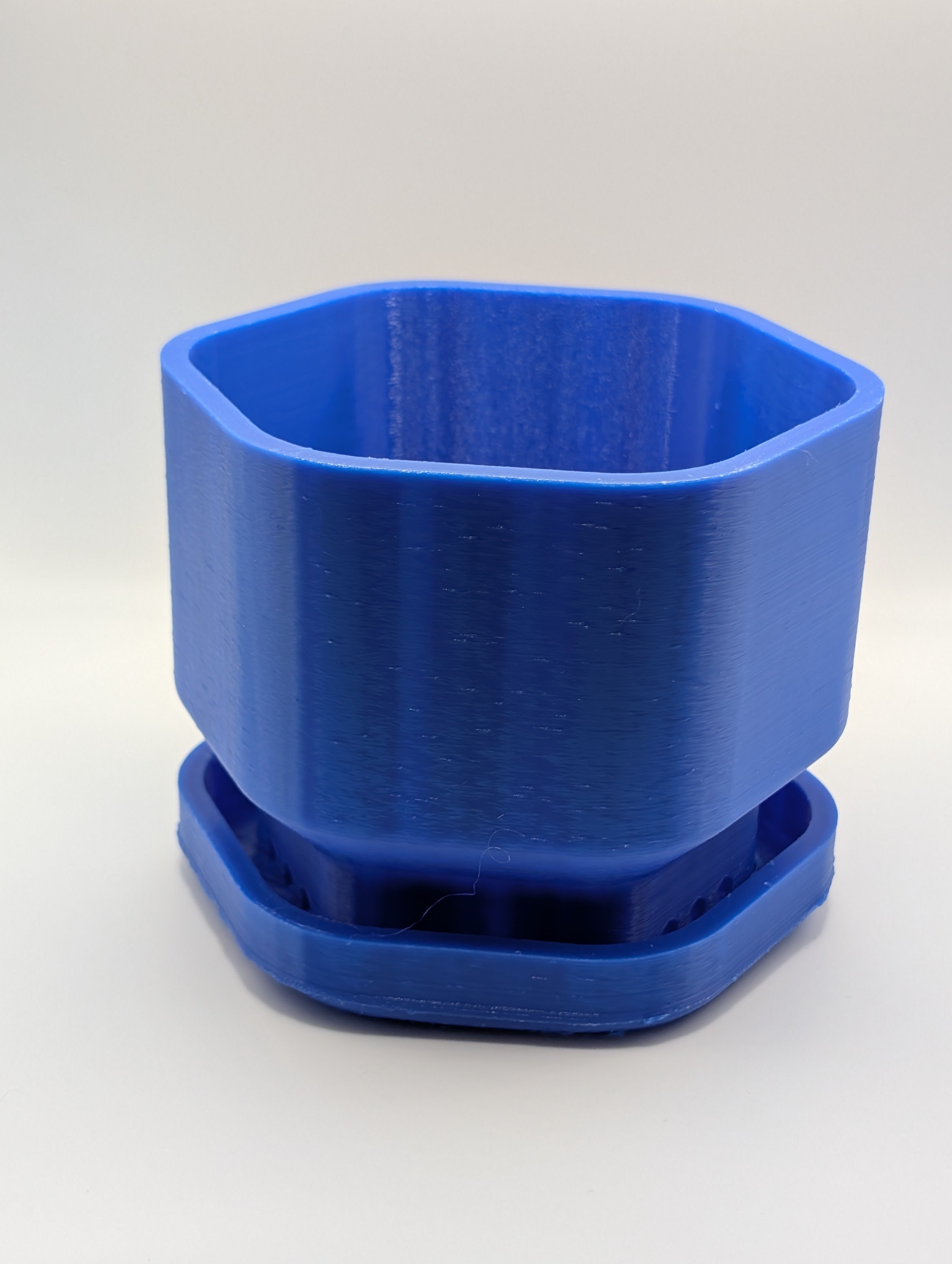 Blue 3D Printed Planter