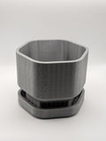 Silver Hexagon 3D Printed Planter