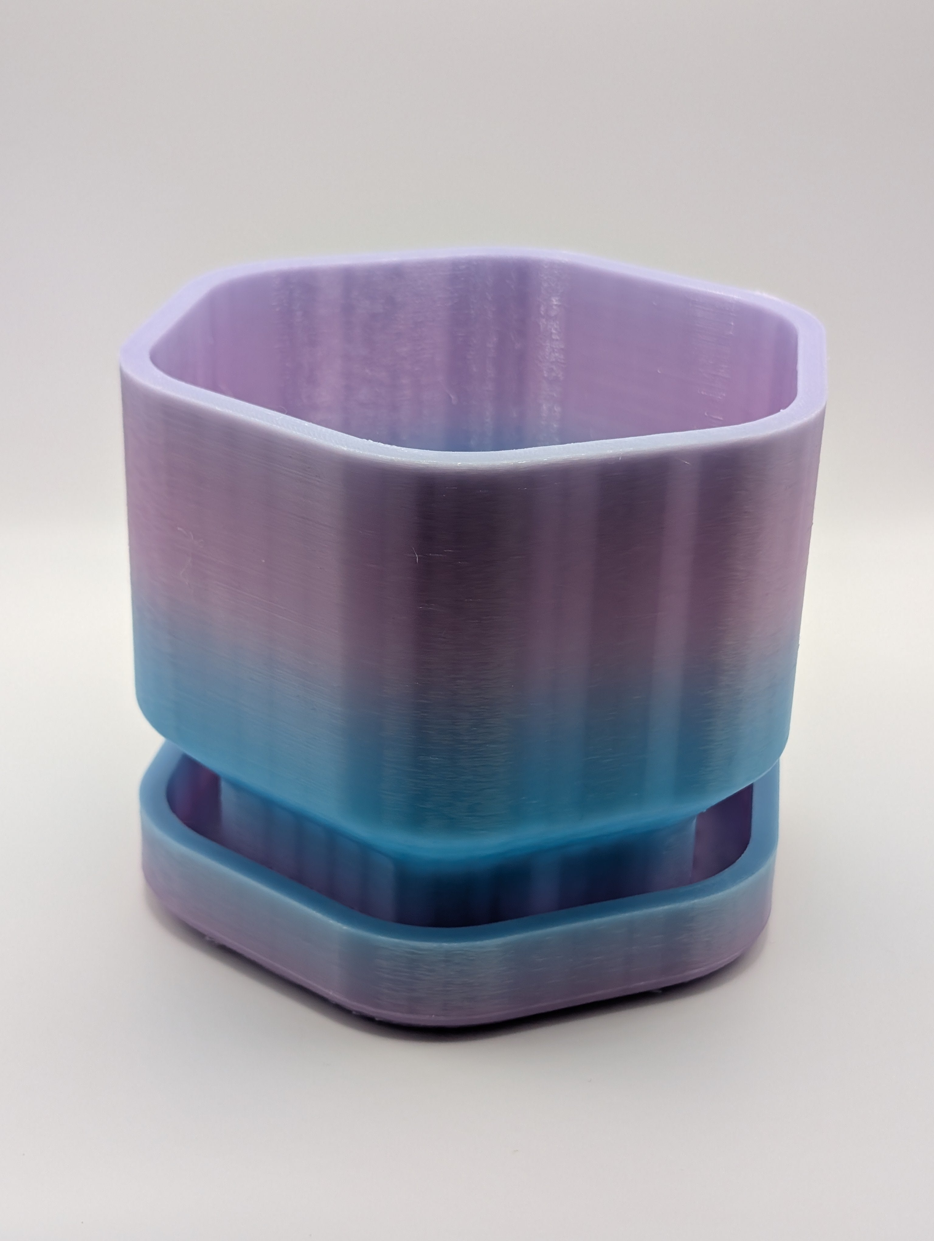 Purple and Blue 3D Printed Planter
