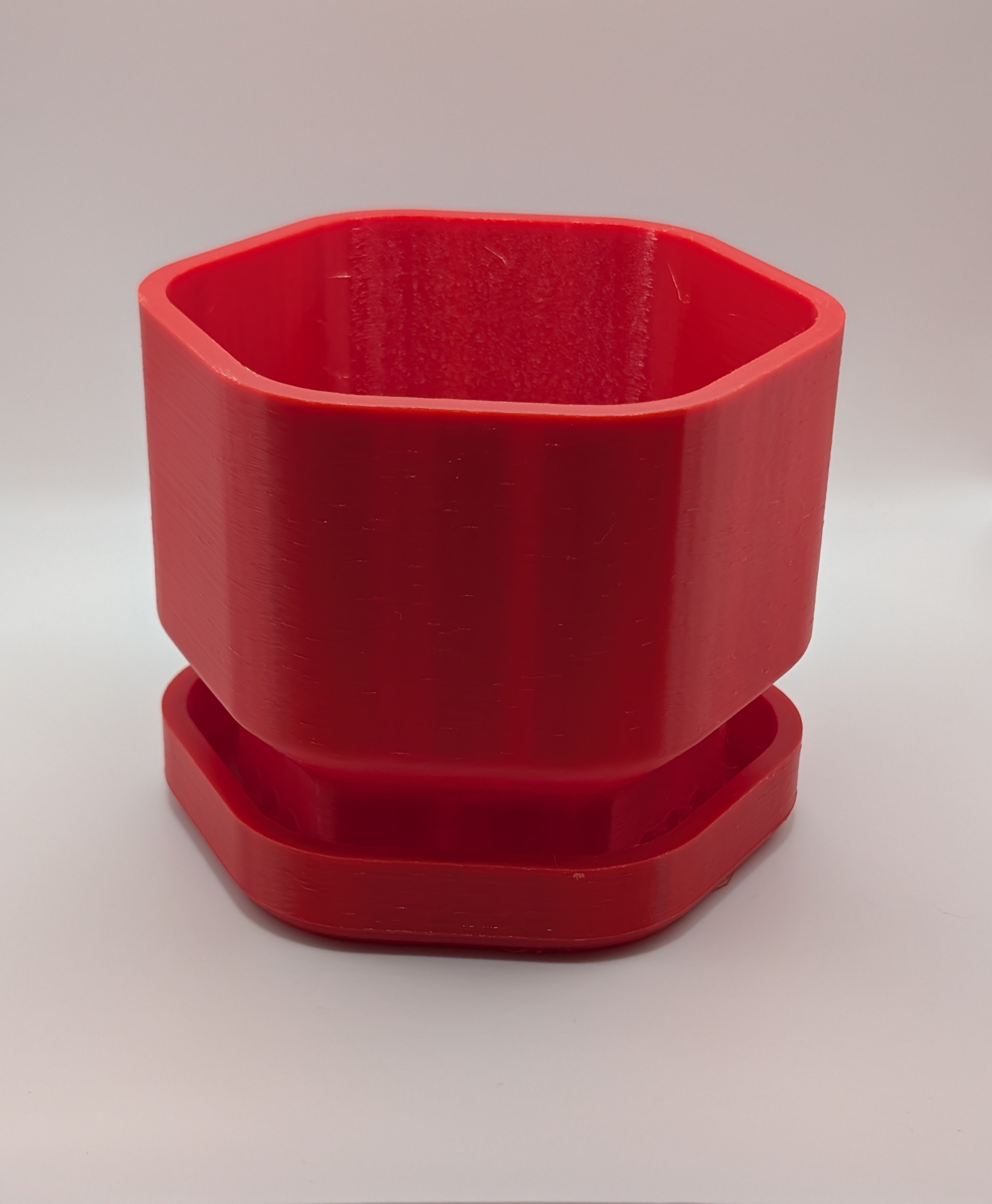 Red 3D Printed Planter