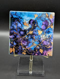 Flower Design Ceramic Coaster with Cork Backing