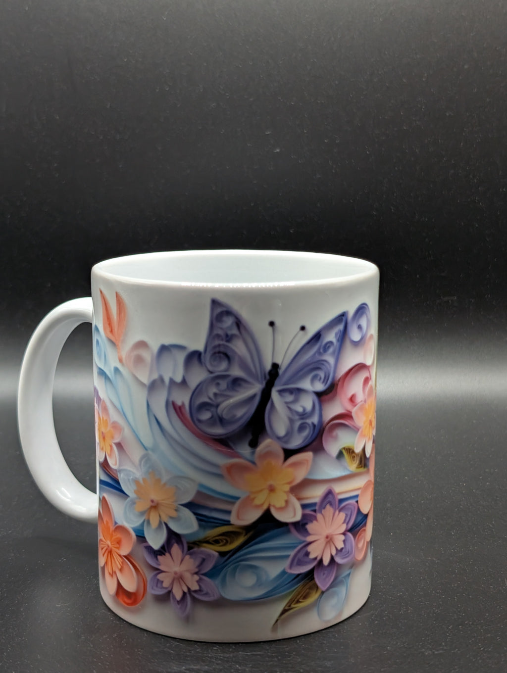 12 oz Ceramic Butterfly Mug