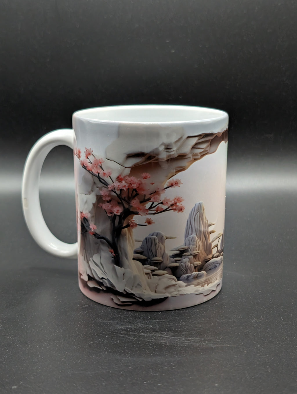 12 oz Ceramic Mug – 3D Nature Scene Design