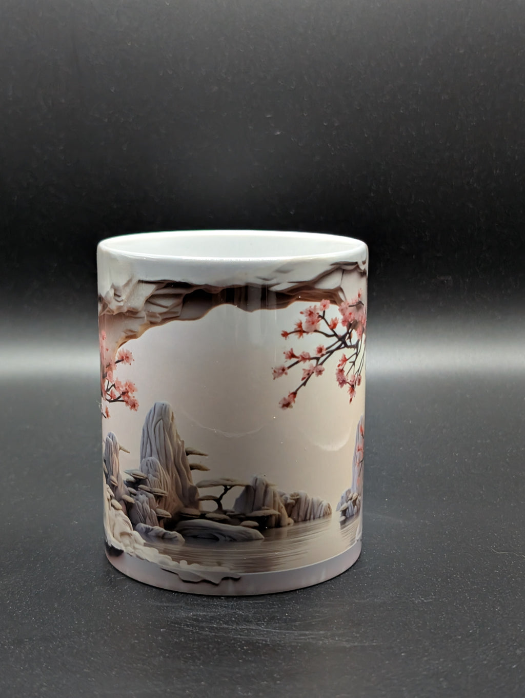 12 oz Ceramic Mug – 3D Nature Scene Design