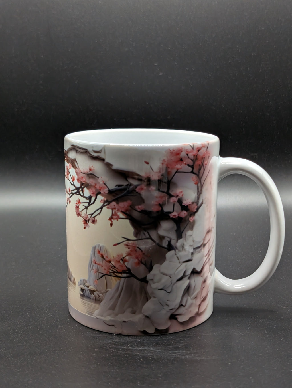 12 oz Ceramic Mug – 3D Nature Scene Design