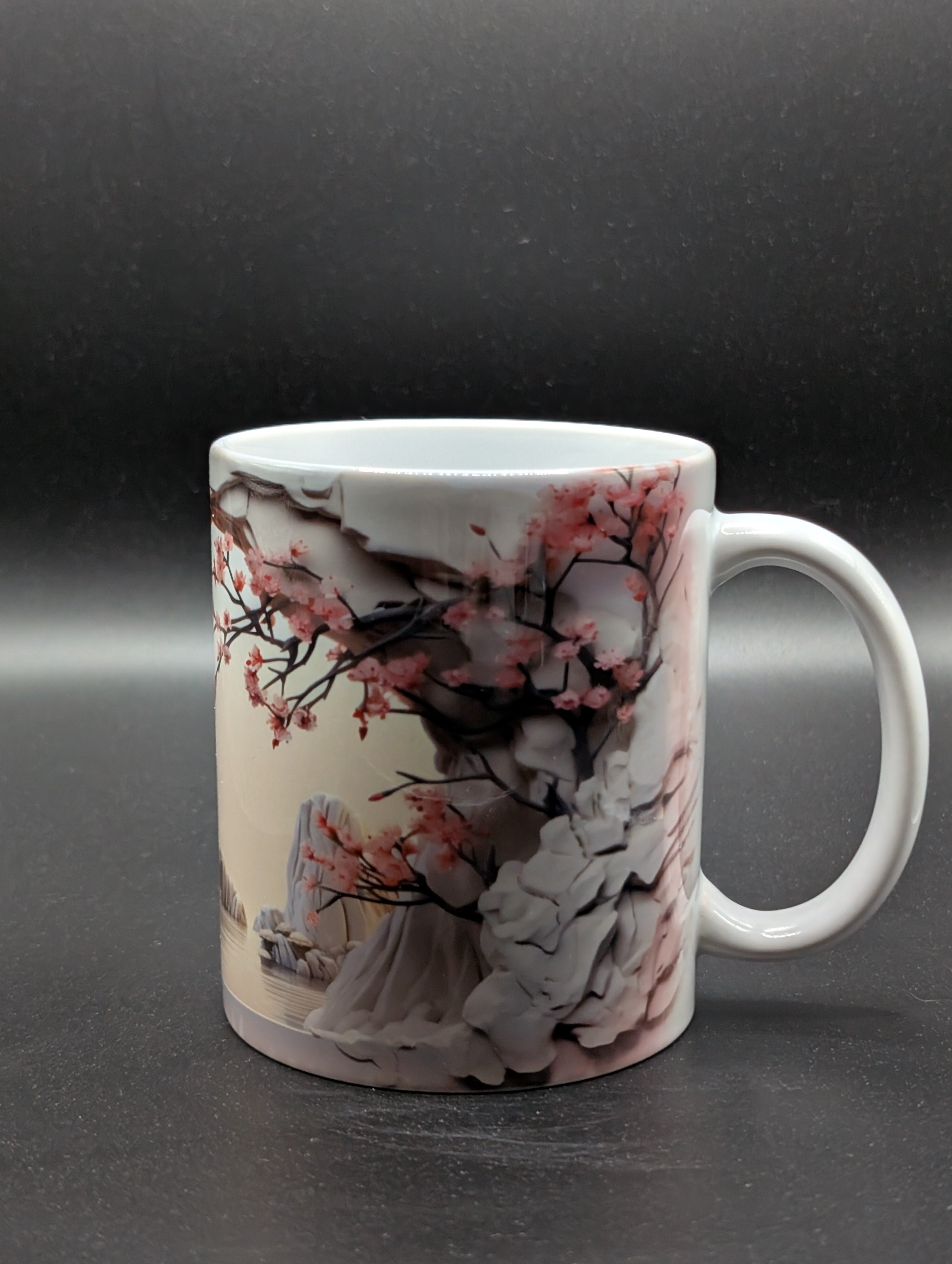 12 oz Ceramic Mug – 3D Nature Scene Design