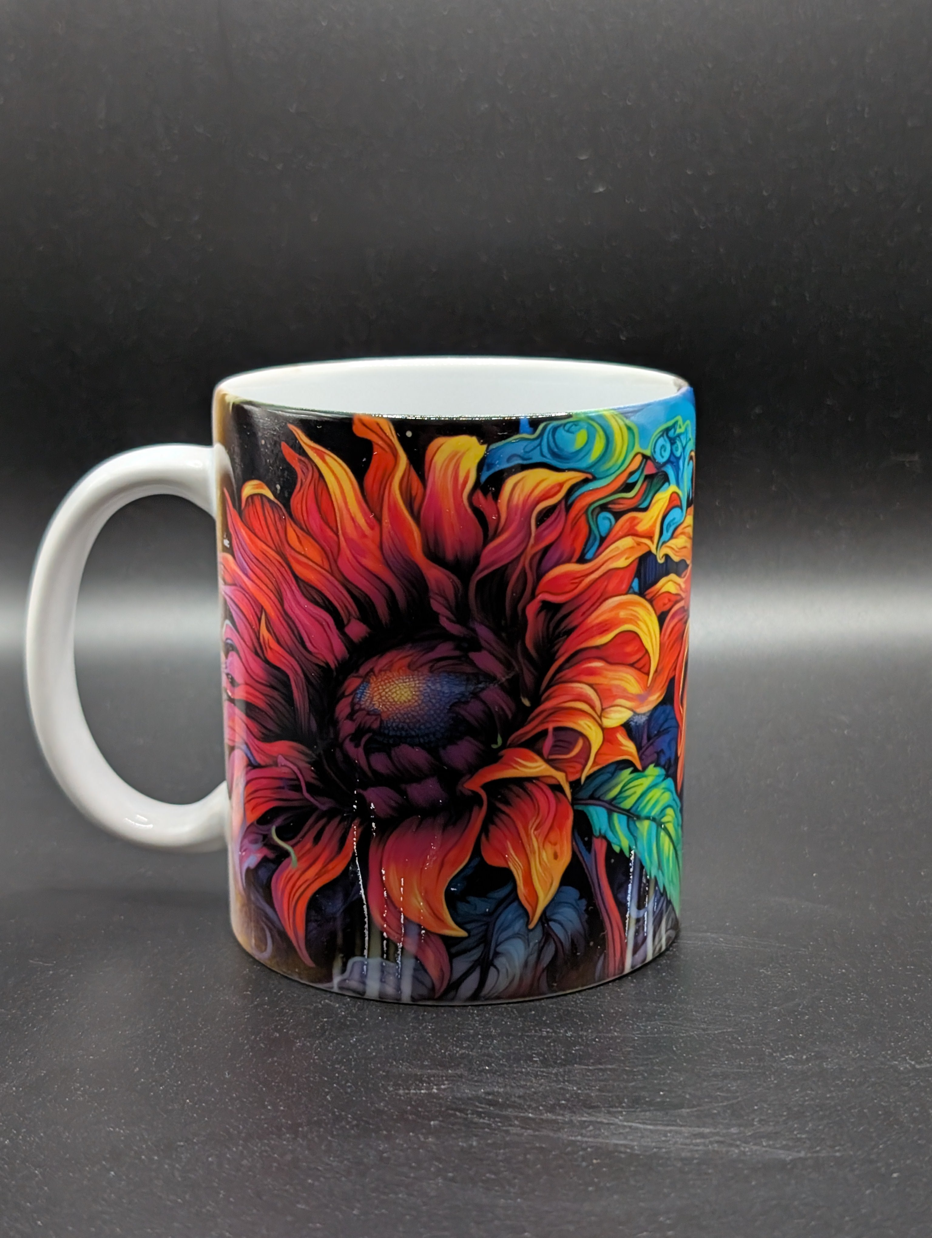 12 oz Ceramic Sunflower Mug