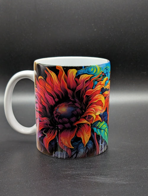 12 oz Ceramic Sunflower Mug
