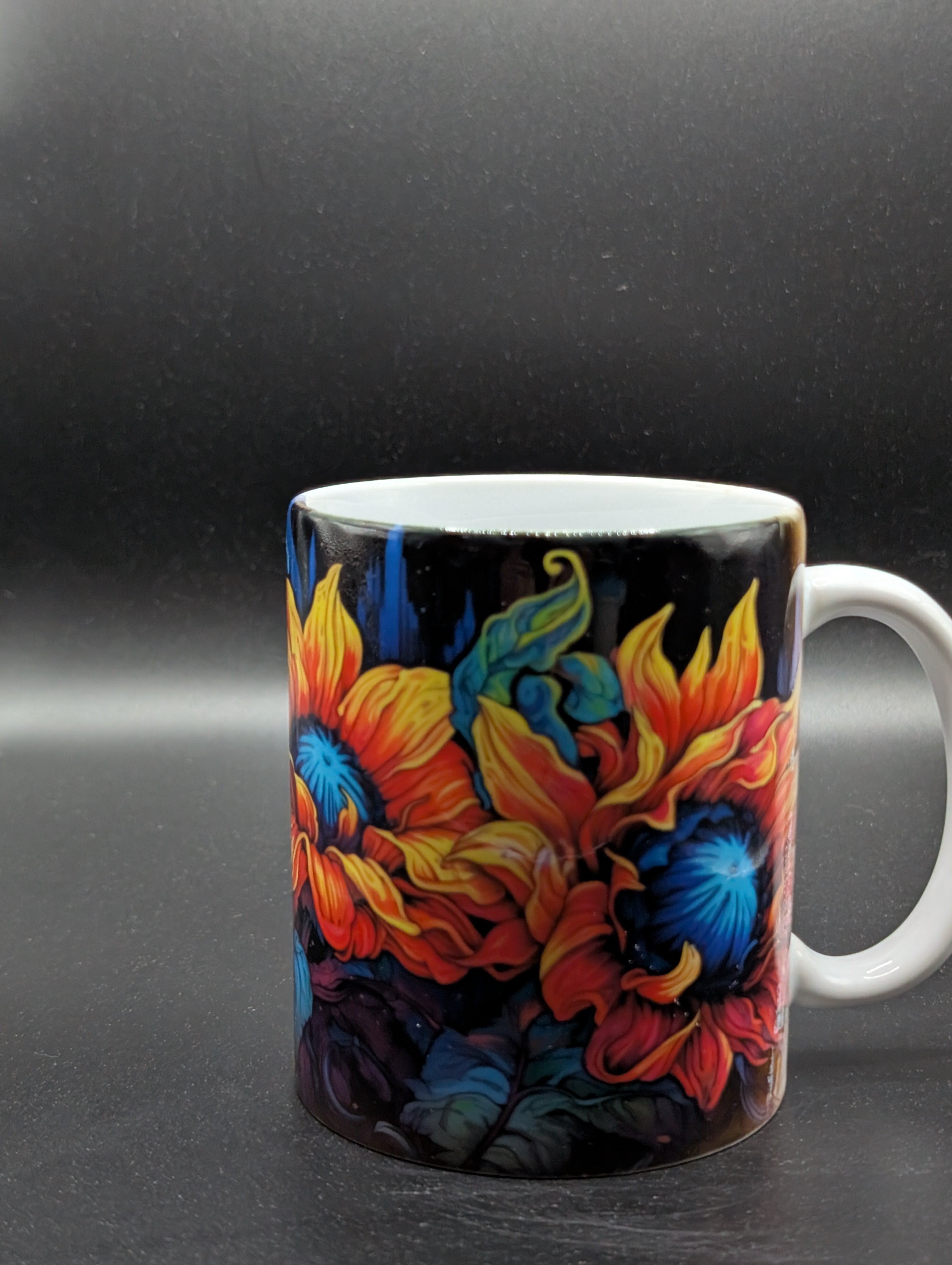 12oz Ceramic Mug 3d sunflower design
