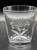 Personalized Etched Flower Design Shot Glass