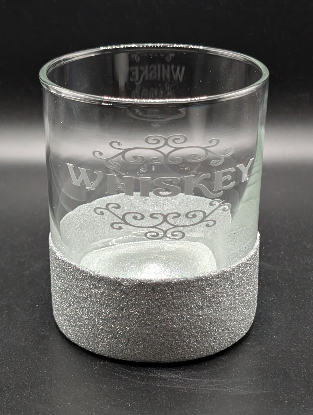 Glitter Decorated Whiskey Glass