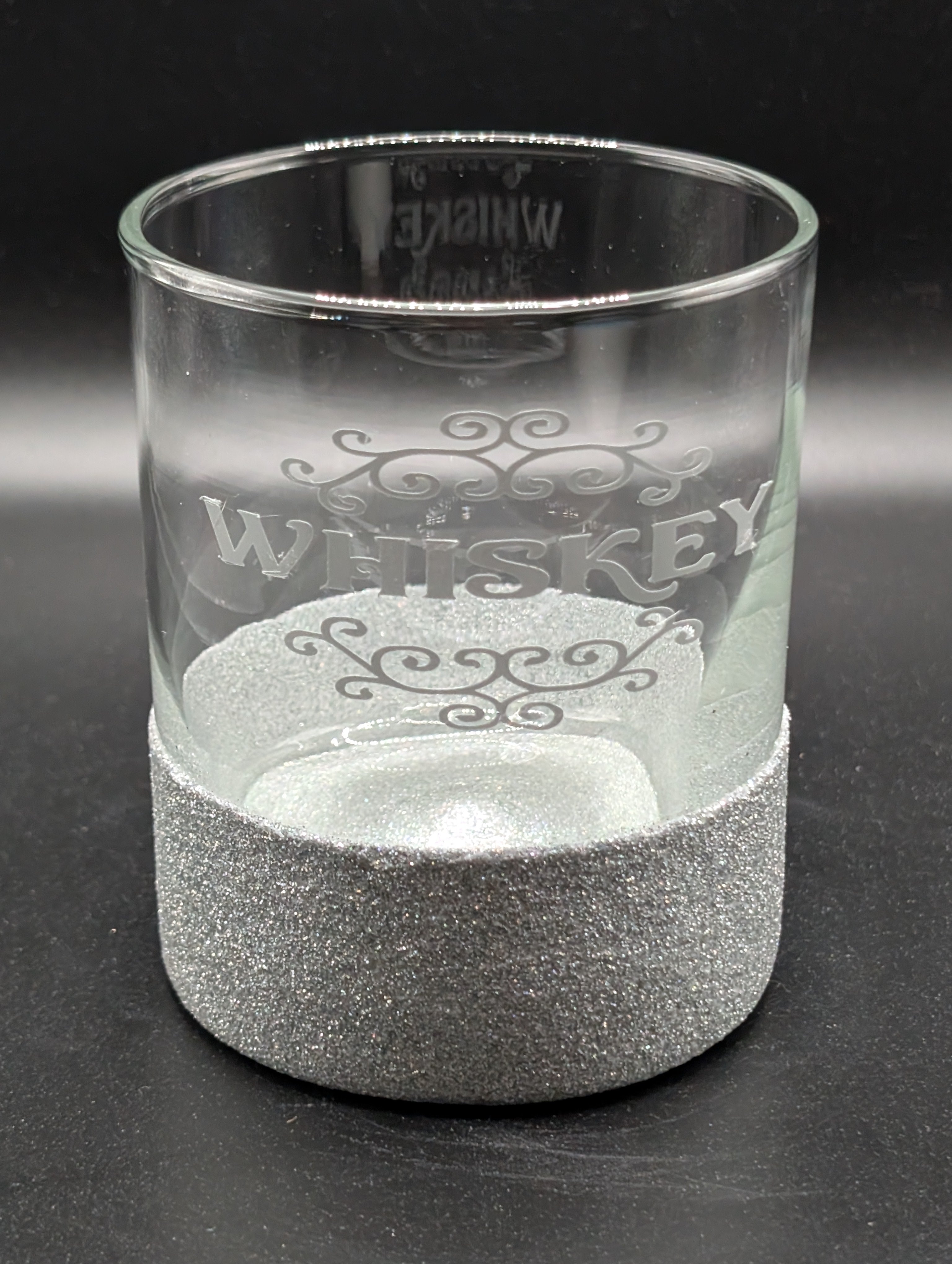 Glitter Decorated Whiskey Glass