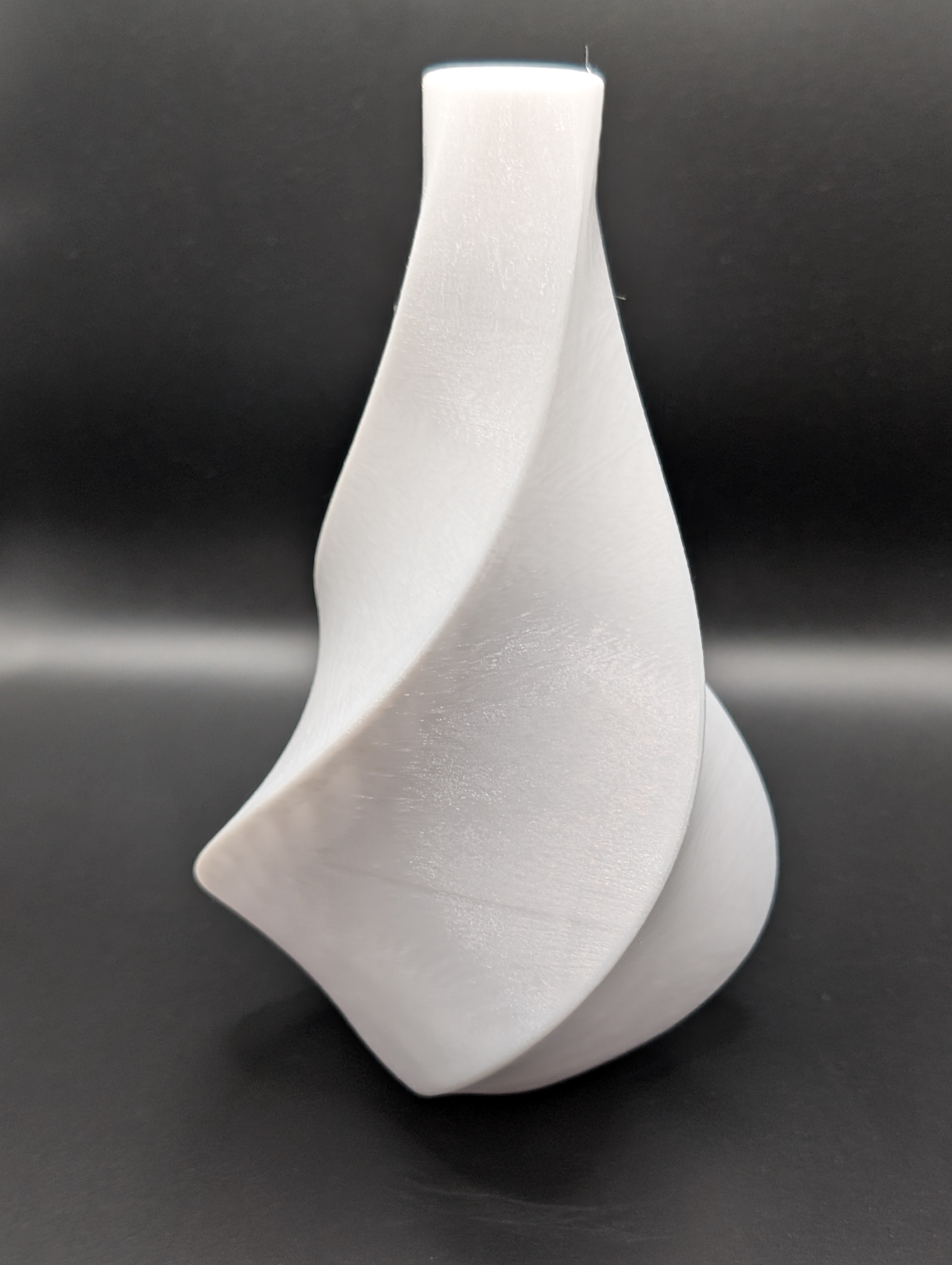 3D Printed Twisted Vase – White