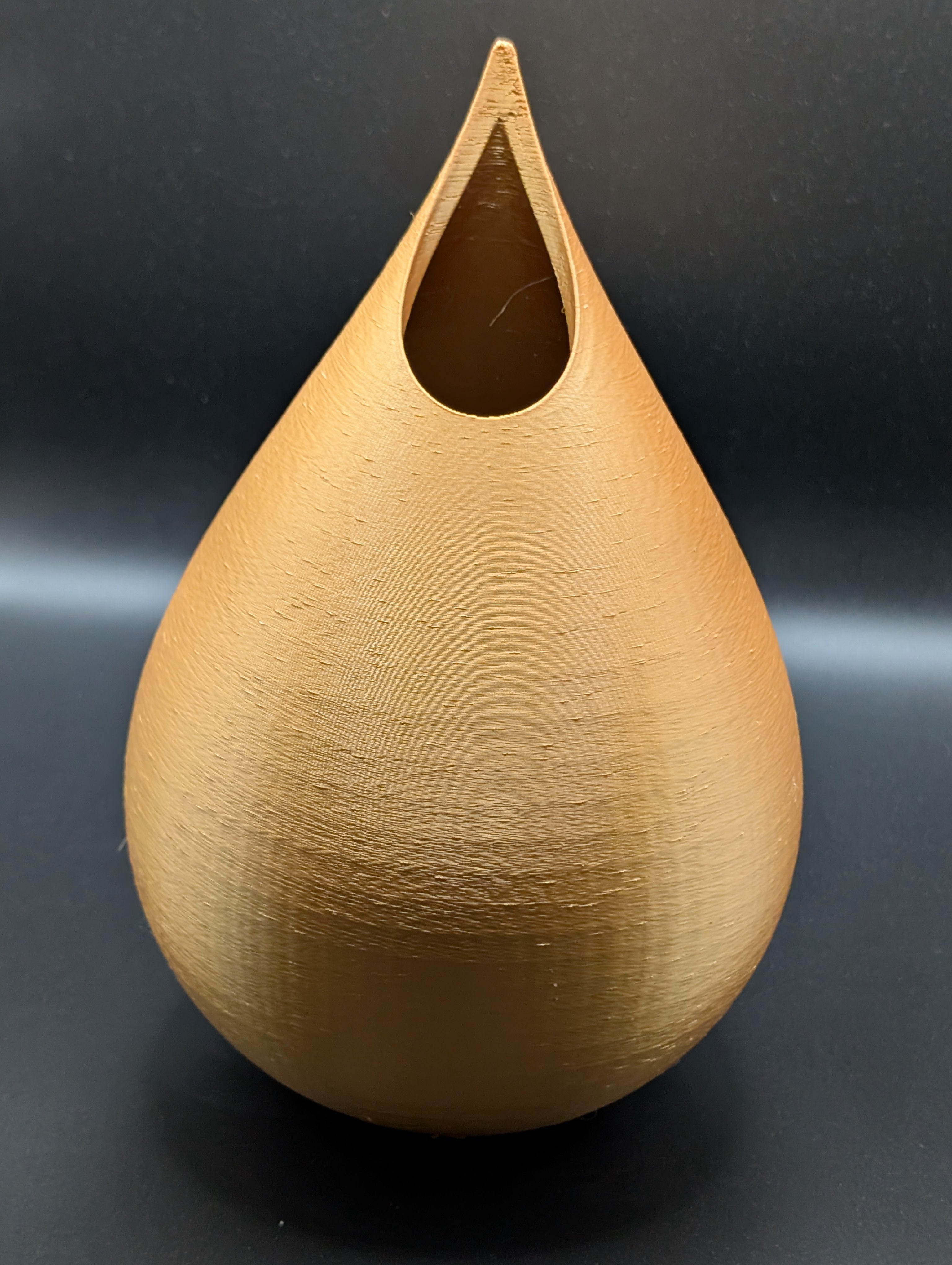 Gold 3D Printed Decorative Vase