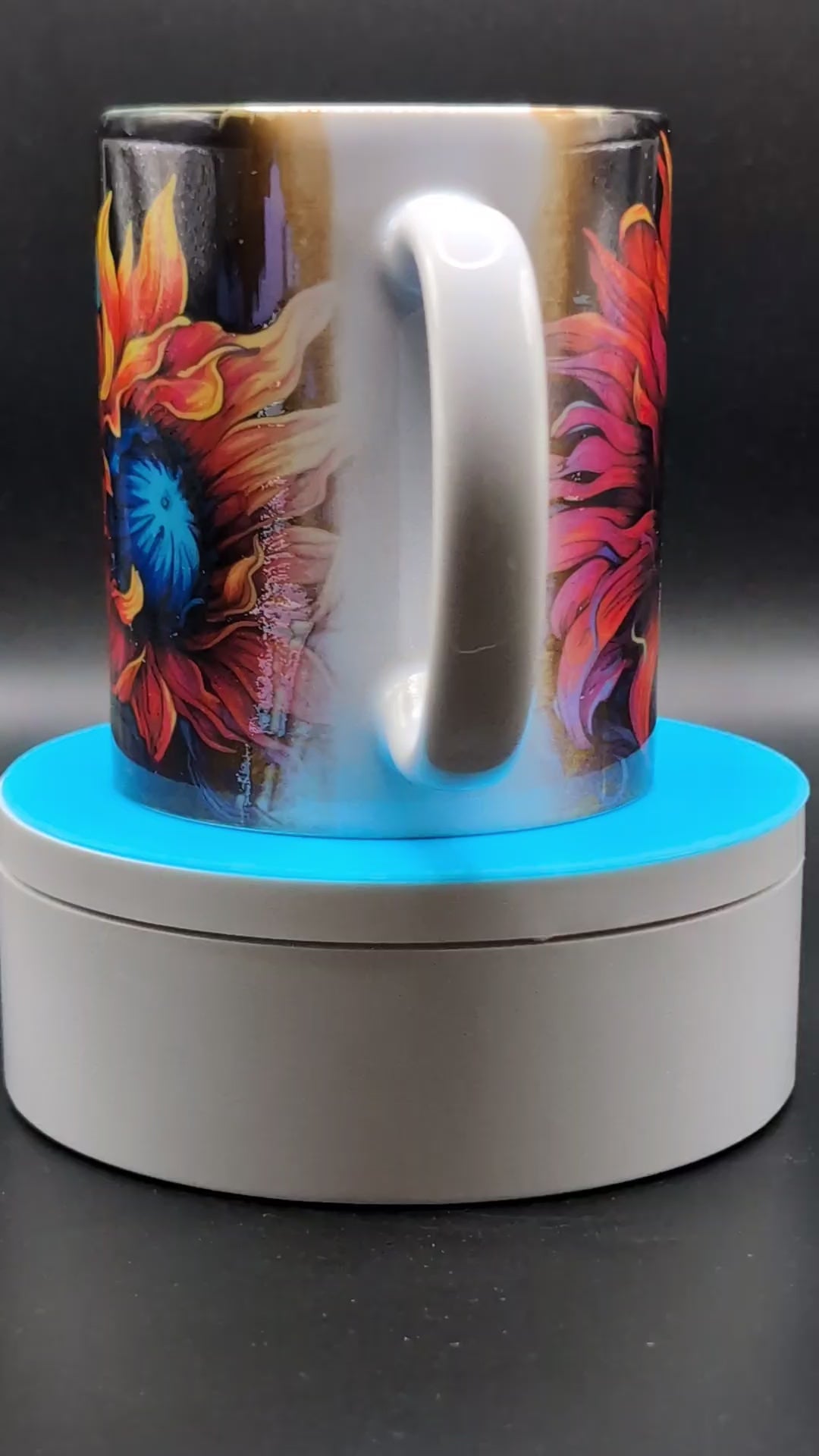 12oz Ceramic Mug 3d sunflower design