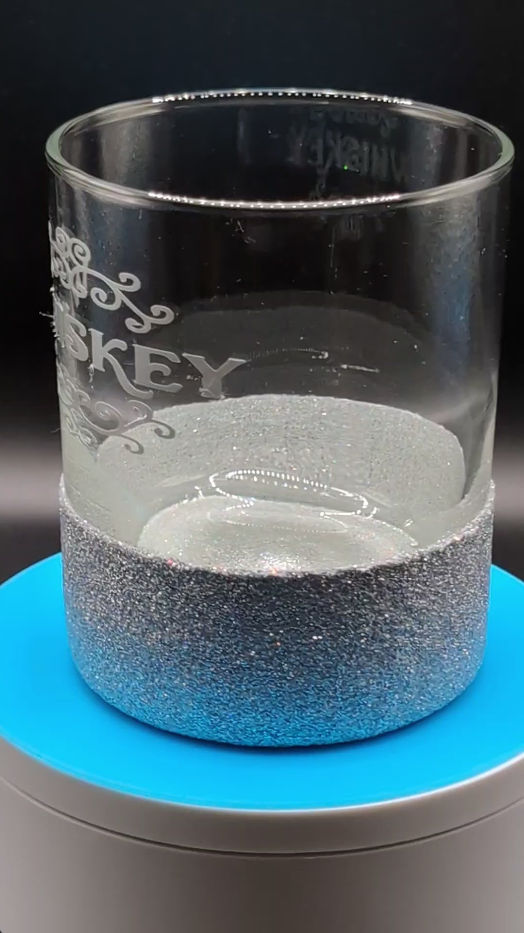 Glitter Decorated Whiskey Glass