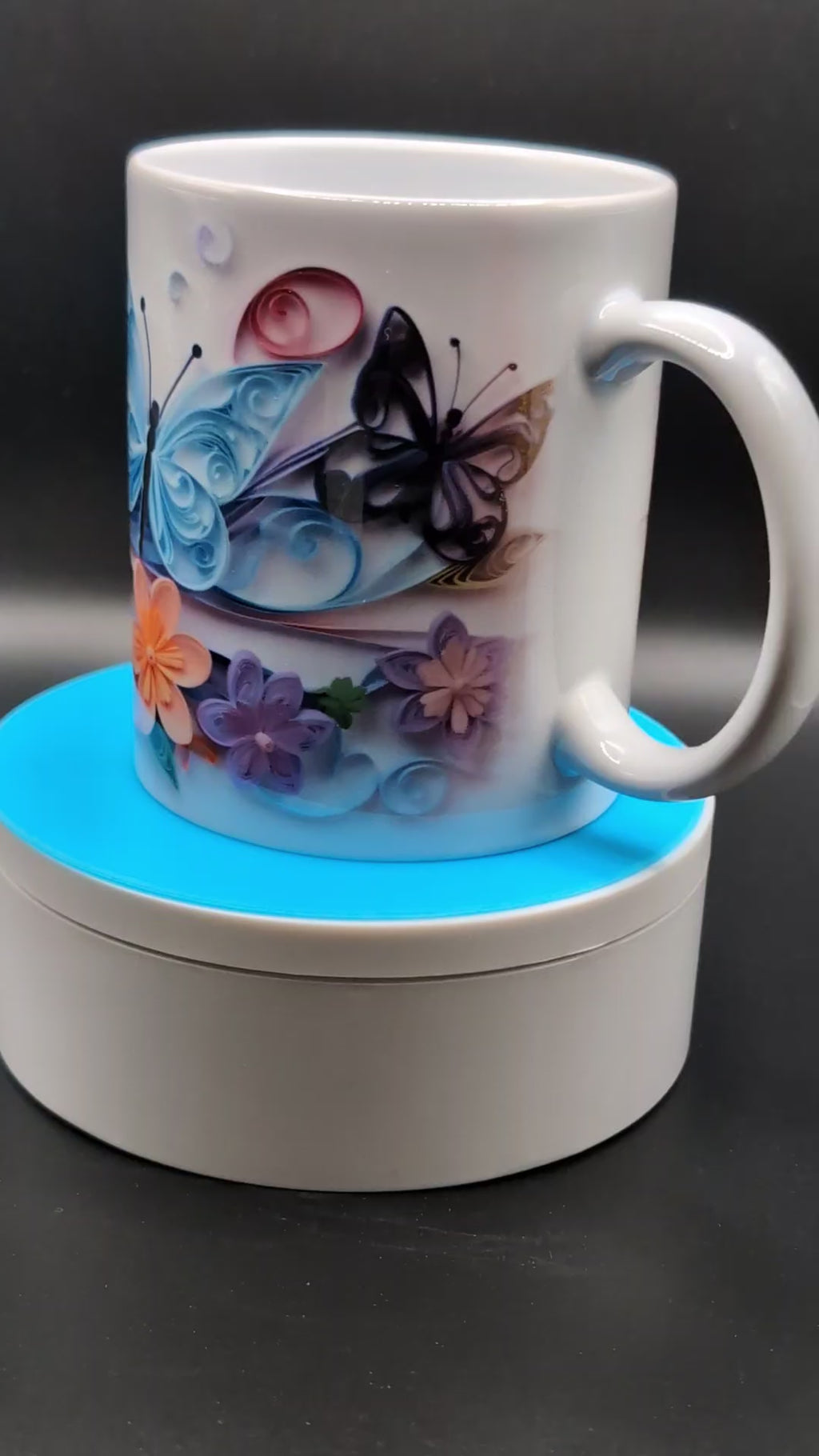 12 oz Ceramic Butterfly Mug